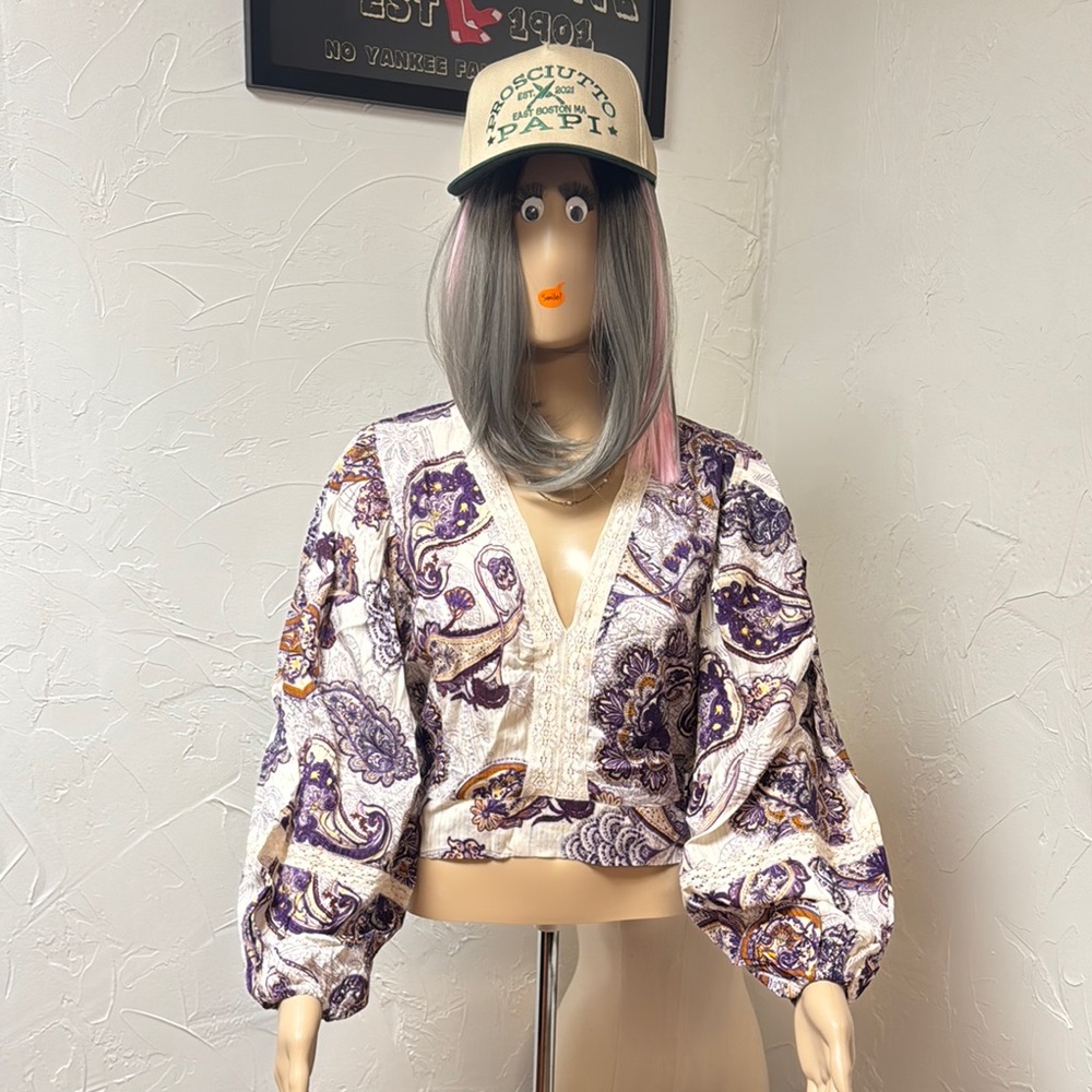 Band of the Free Paisley Print Women's Top